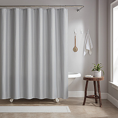 H&h Poly Shower Curtain Set 72x72 Damask Light Grey, Case Of 12 (SCSETD-7272-LG)