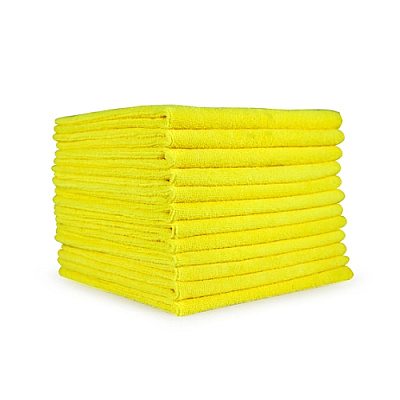Microfiber Cloth 300gsm 16x16 Half-fold Yellow 12 Bg 15 Bg C, Pack Of 12 (MFC3001616YE)