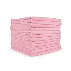 Microfiber Cloth 300 Gsm 16x16 Half-fold Pink 12 Bg 15 Bg Cs, Pack Of 12 (MFC3001616PK)