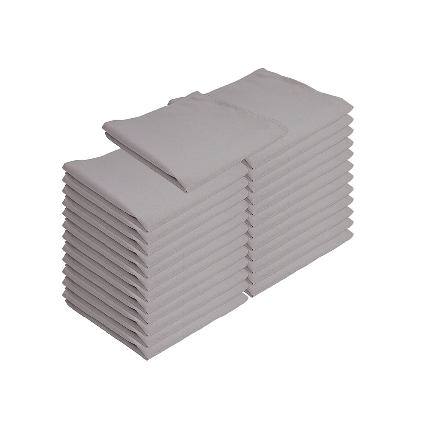 Mariposa Poly Spun Napkin 20x20 Light Gray, Pack Of 25 (PNP-NAP-GREY-25)