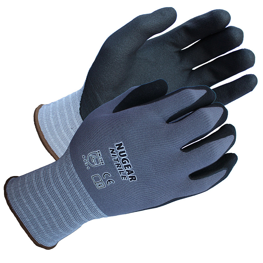 Proworks Microfiber-foam Nitrile Coated Gloves 15g Gray/black Small, 12 Pairs (GCN15GS)