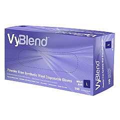 Vyblend Synthetic Vinyl Powder Free 4.5 Mil Gloves Blue-violet Lrg, Case Of 1000 (GL-VN104VBFL)