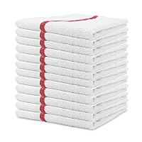 Qwick Wick Bar Mop Towel 30oz Red Stripe, Pack Of 12 (P-N030-W65RD-5DZ)