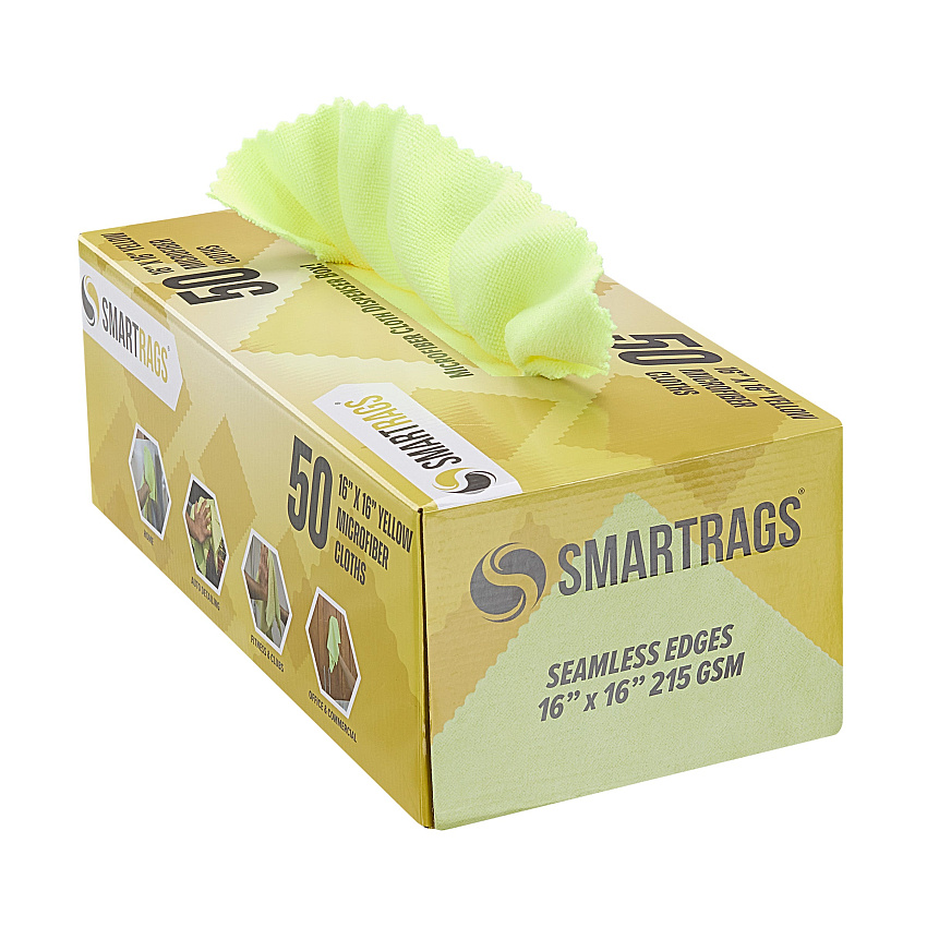 Smartrags Xl Microfiber 35 Gram 16x16 Yellow, Pack Of 50 (PNP-M931-Y)