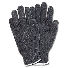Safety Zone Economy Medium Weight String Knit Gloves, 7 Gauge, Cotton/polyester Blend, Reusable Work Gloves Or Insulated Liner, Mens, Light Gray, Bag Of 12 Pairs, Case Of 25 Bags (GSMW-MN-2C-GY)