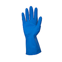 Proworks Latex Flock Lined 16 Mil Gloves Blue Med, 12 Pairs (GRFL-MD-1C)