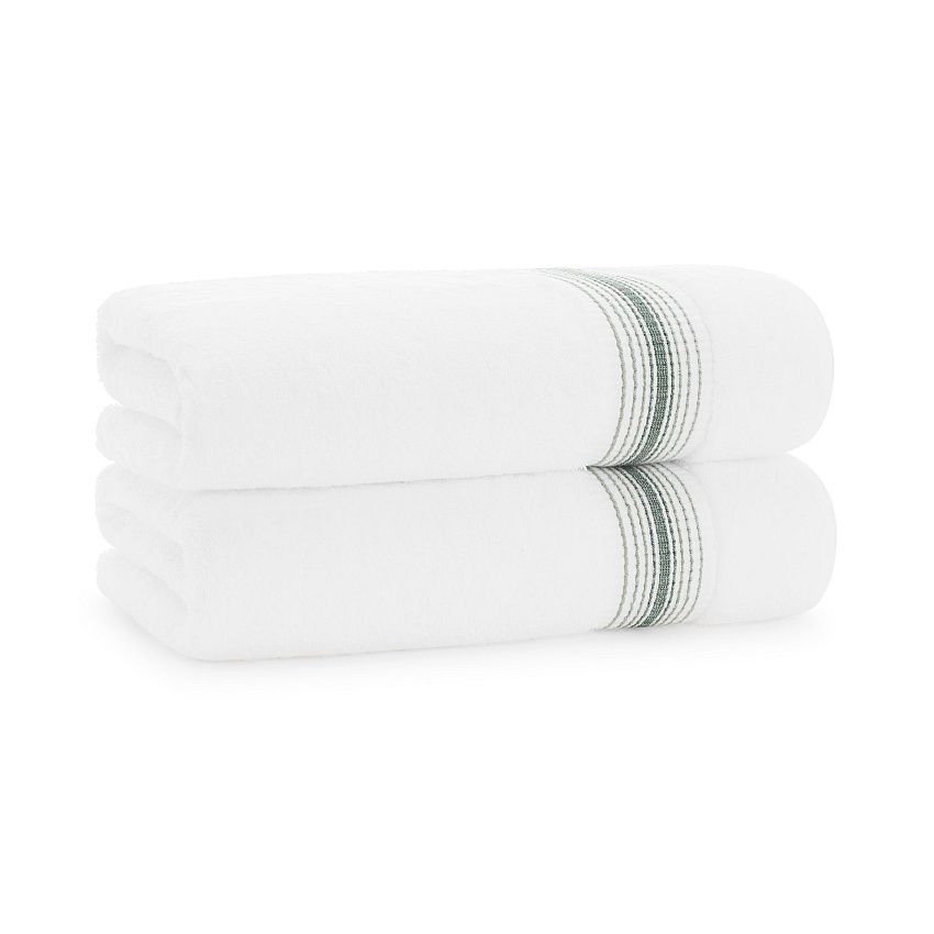 Aston & Arden Turkish Striped Bath Towel 30x60 Sage, Pack Of 2 (PNP-BT-STT3060-18SGE)