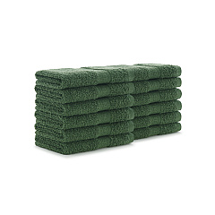 True Color Washcloth 12x12 Hunter Green, Pack Of 12 (P-WASH-HGREEN)