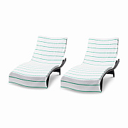 Las Rayas Chaise Cover 30x85 Green, Case Of 12 (CC-HS3085GR-2PK-CS)