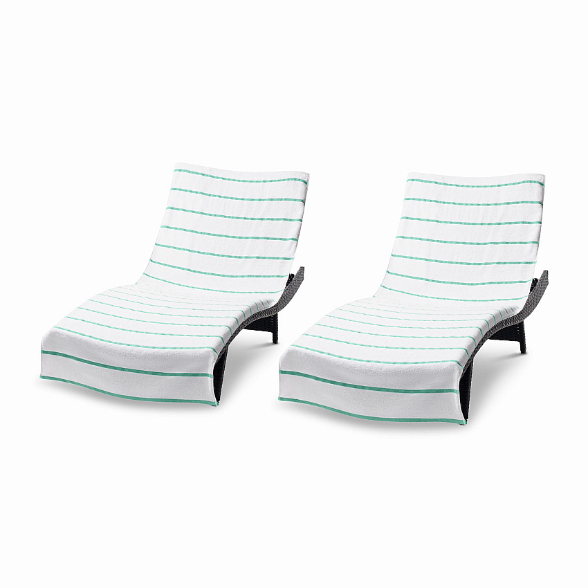 Las Rayas Chaise Cover 30x85 Green, Case Of 12 (CC-HS3085GR-2PK-CS)