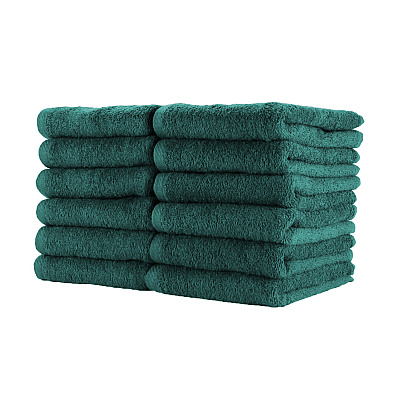 Cotton Jr. Salon Towel 16x27 Hunter Green, Pack Of 12 (P-BBJ1627-2.5HU)