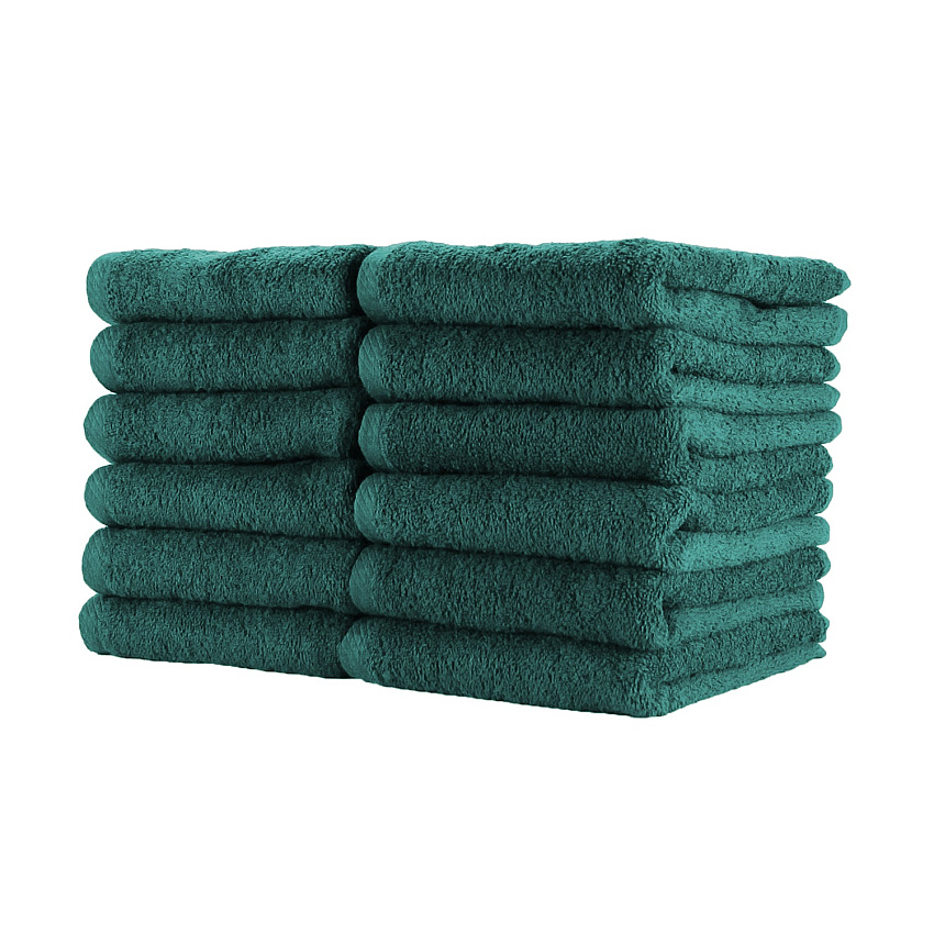 Cotton Jr. Salon Towel 16x27 Hunter Green, Pack Of 12 (P-BBJ1627-2.5HU)
