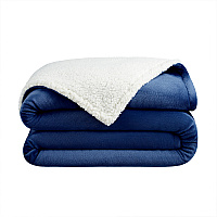 Host & Home Plush To Sherpa Bed Blanket King Navy, 1 Blanket (P-BKTP-10490-NV)
