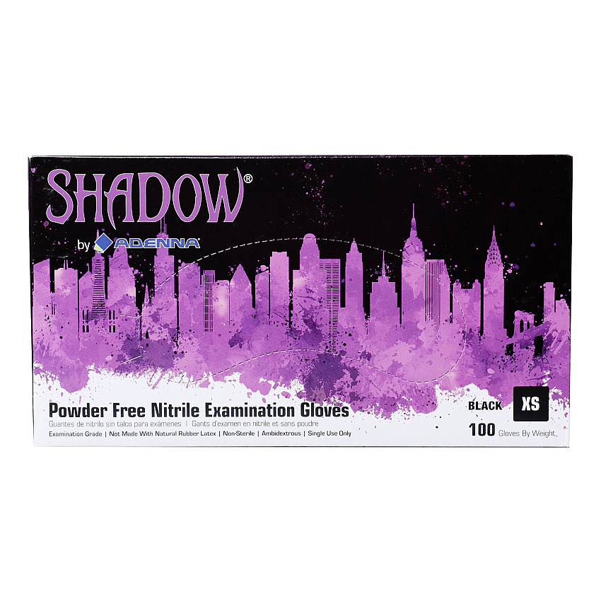 Shadow Nitrile Powder Free 6 Mil Exam Gloves Black Xs, Case Of 1000 (SHD930)