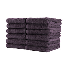 Cotton Jr. Salon Towel 16x27 Eggplant, Pack Of 12 (P-BBJ16272.5EGP)