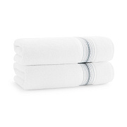 Aston & Arden Turkish Striped Bath Towel 30x60 Slate, Pack Of 2 (PNP-BT-STT3060-18SLT)