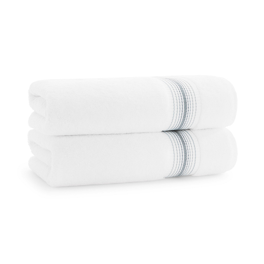 Aston & Arden Turkish Striped Bath Towel 30x60 Slate, Pack Of 2 (PNP-BT-STT3060-18SLT)