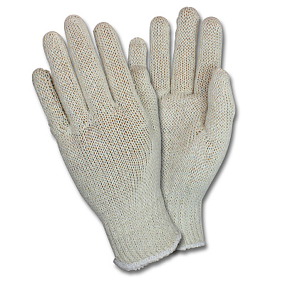 Safety Zone Economy Lightweight String Knit Gloves, 7 Gauge, Cotton/polyester Blend, Reusable Work Gloves Or Insulated Liner, Mens, Light Gray, Bag Of 12 Pairs, Case Of 40 Bags (GSLW-MN-2C-NRB)