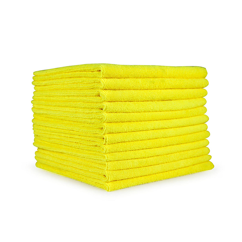 Smart Choice Microfiber Cloths 14x14 38gm Yellow, Pack Of 12 (PNP915170Y)