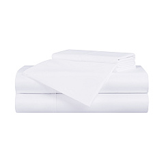 Aston & Arden Bamboo Sheet Set Cali-king Whisper White, 4 Piece Set (P-SS-BBCALKG-WH)