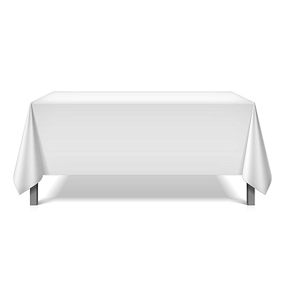 Mariposa Tablecloth 72x72 White, Pack Of 6 (P-TL-72X72-WHT-6PK)