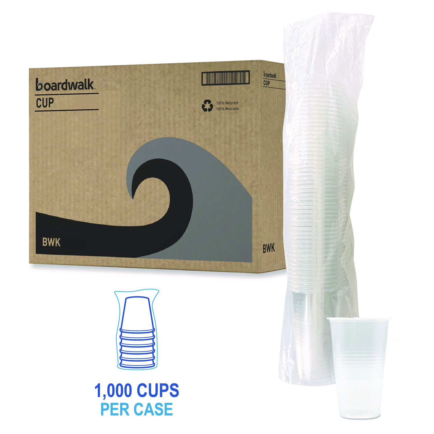 Boardwalk Translucent Plastic Cold Cups, 3 Oz, Polypropylene, 125/pack